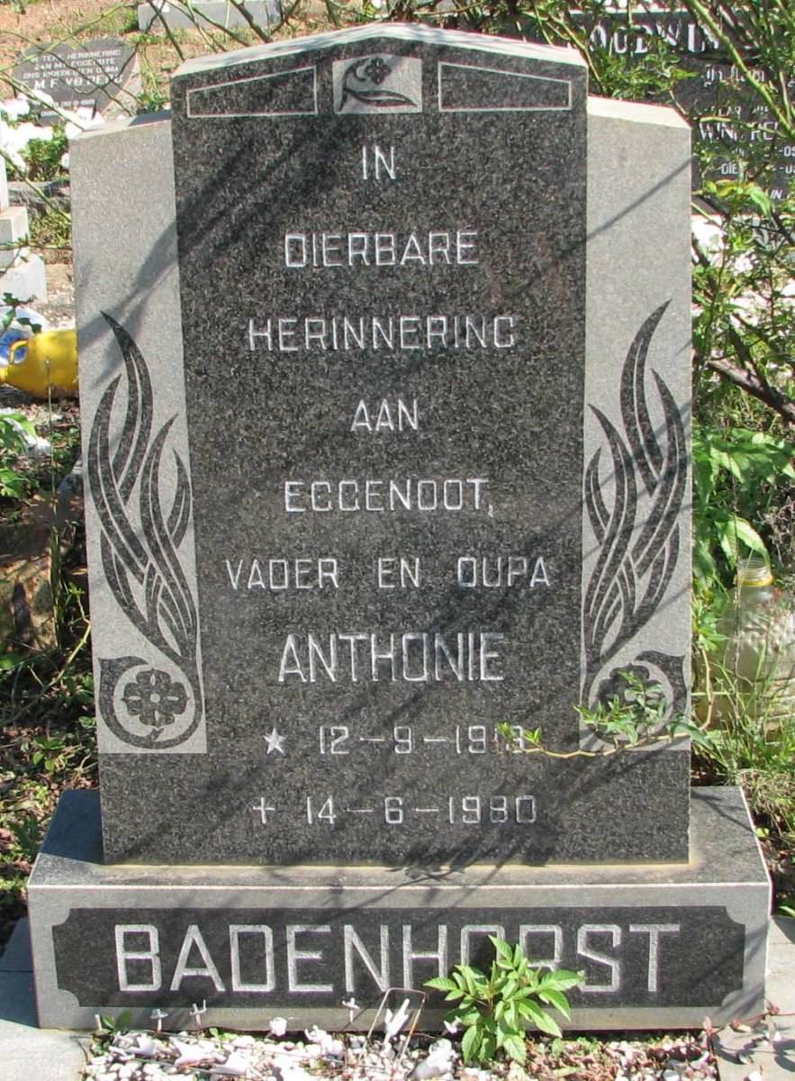 BADENHORST Antonie 1913-1980