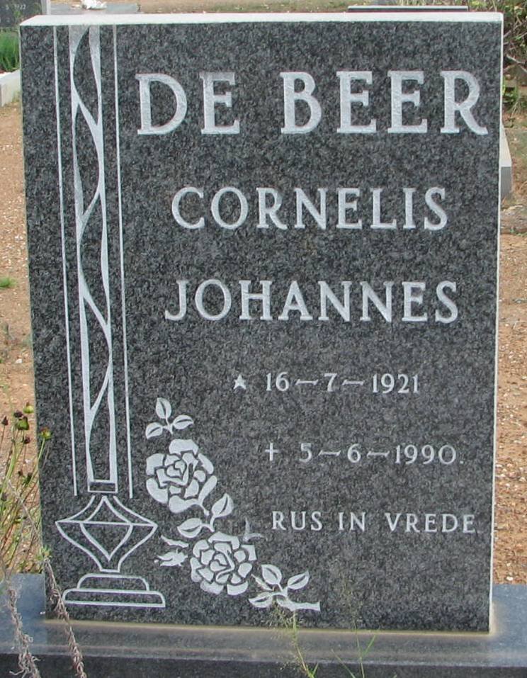 BEER Cornelius Johannes, de 1921-1990
