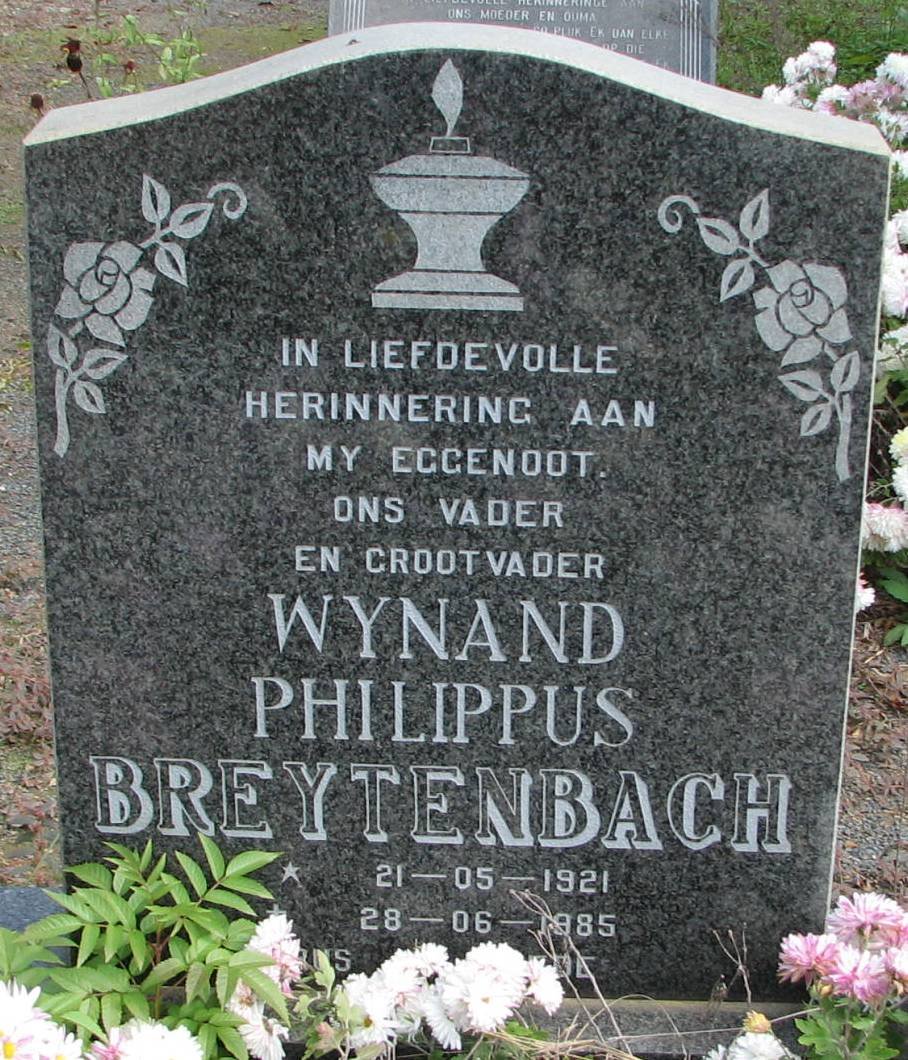 BREYTENBACH Wynand Philippus 1921-1985