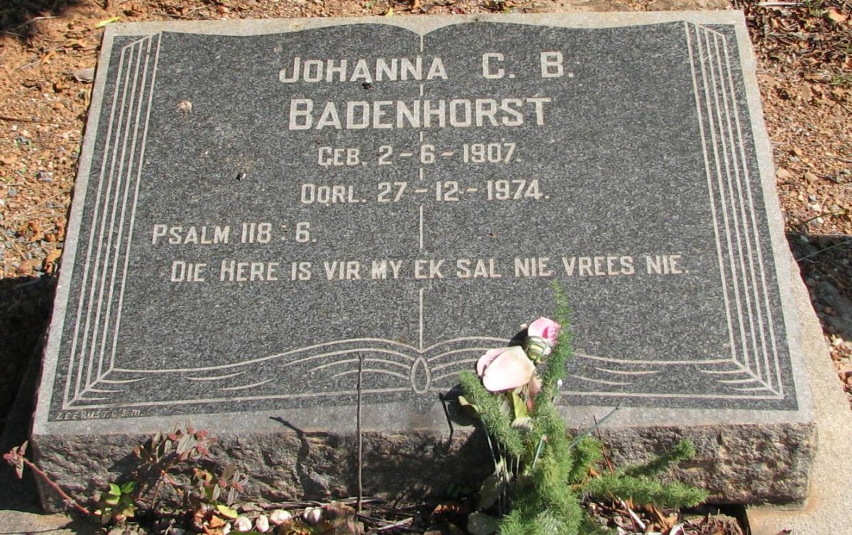 BADENHORST Johanna C.B. 1907-1974