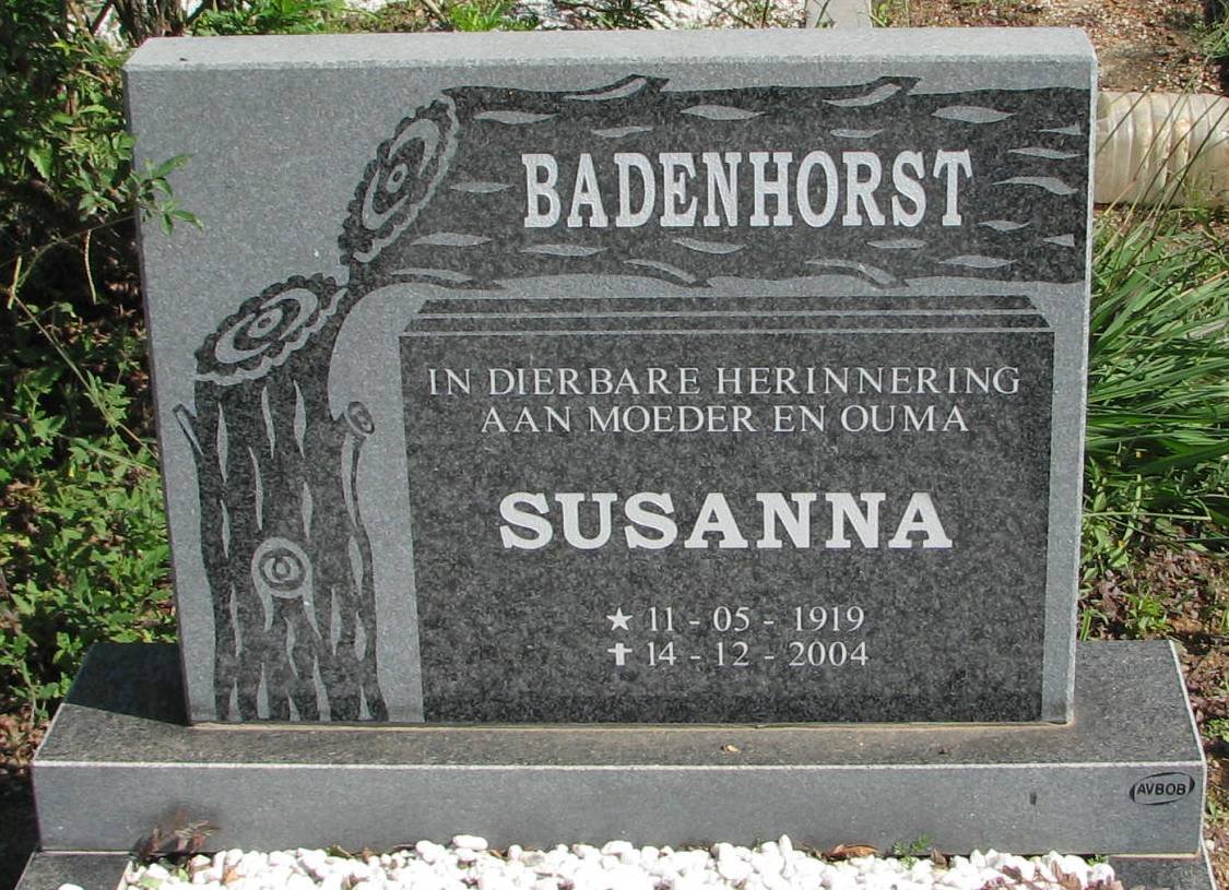 BADENHORST Susanna 1919-2004