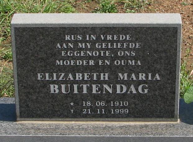 BUITENDAG Elizabeth Maria 1910-1999