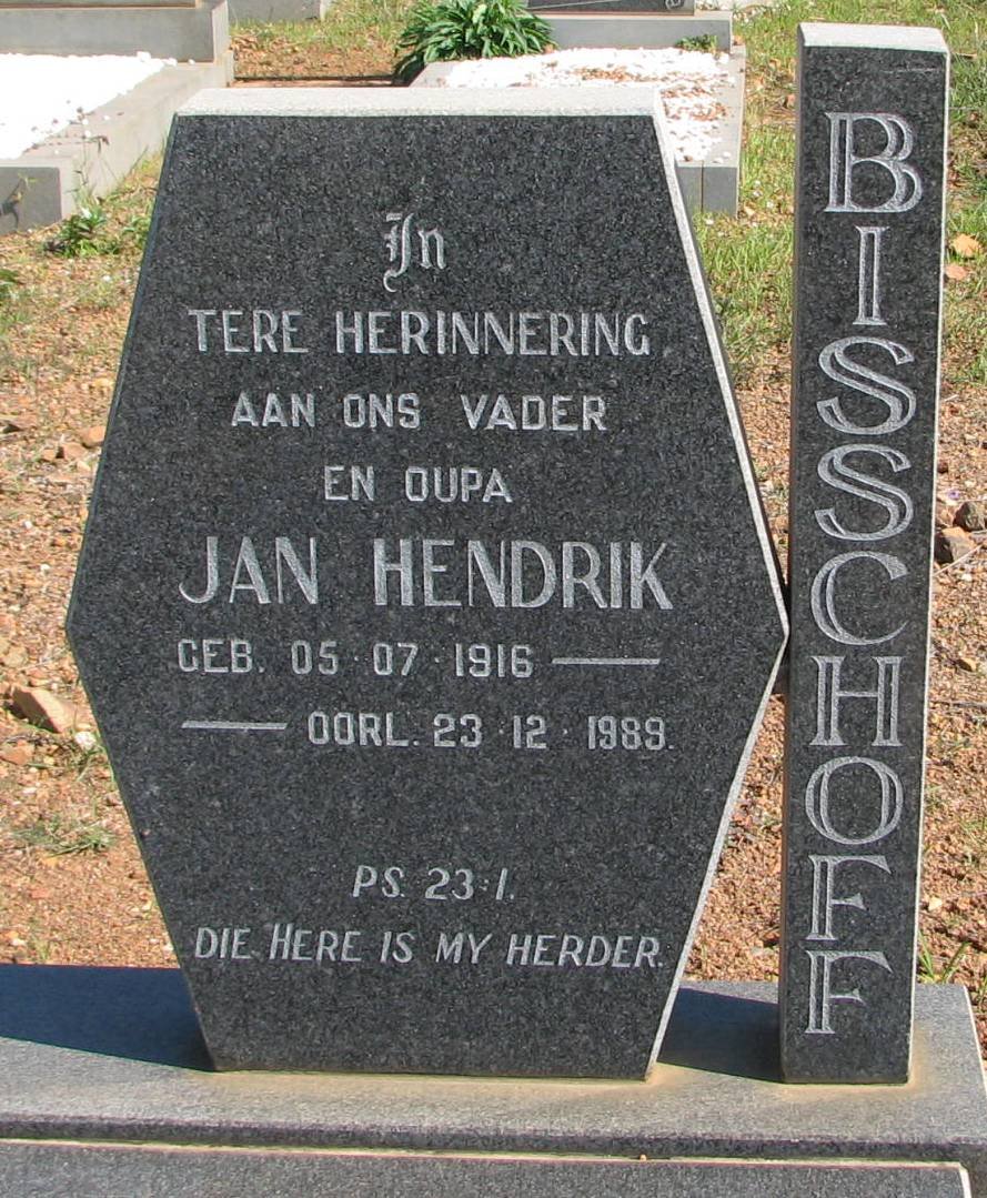 BISSCHOFF Jan Hendrik 1916-1989