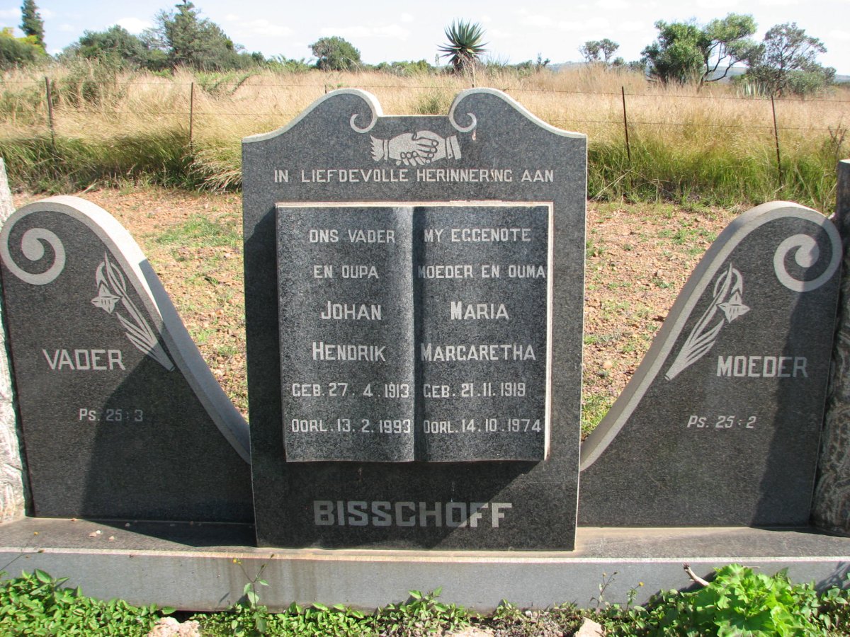 BISSCHOFF Johan Hendrik 1913-1993 &amp; Maria Margaretha 1919-1974