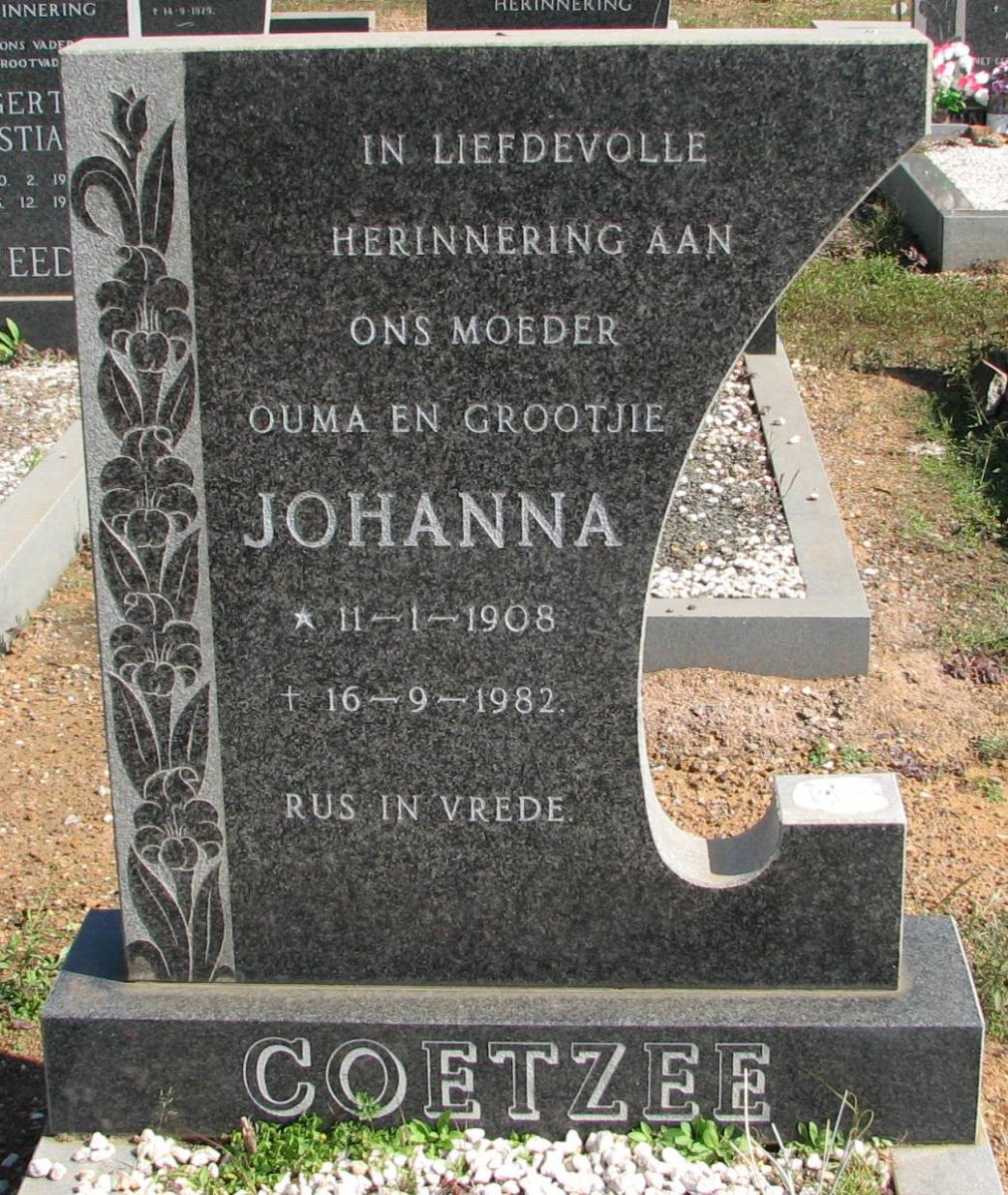 COETZEE Johanna 1908-1982