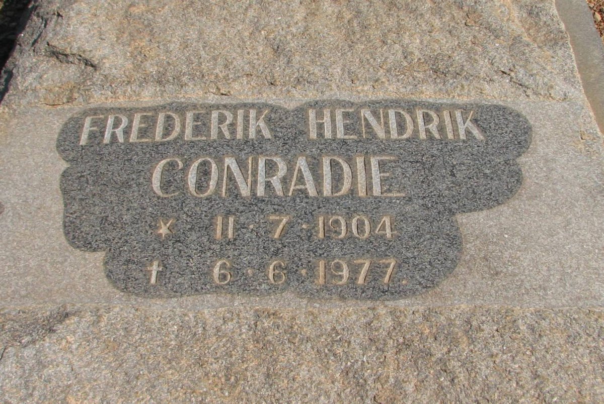 CONRADIE Frederik Hendrik 1904-1977