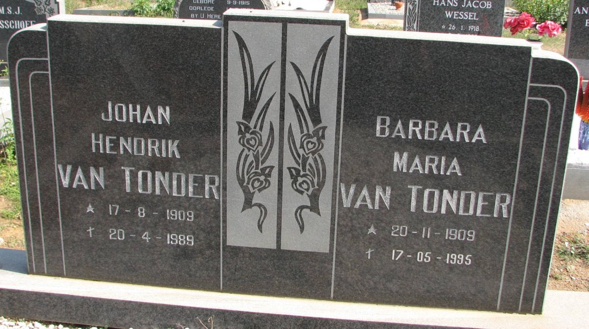 TONDER Johan Hendrik, van 1909-1989 &amp; Barbara Maria 1909-1995