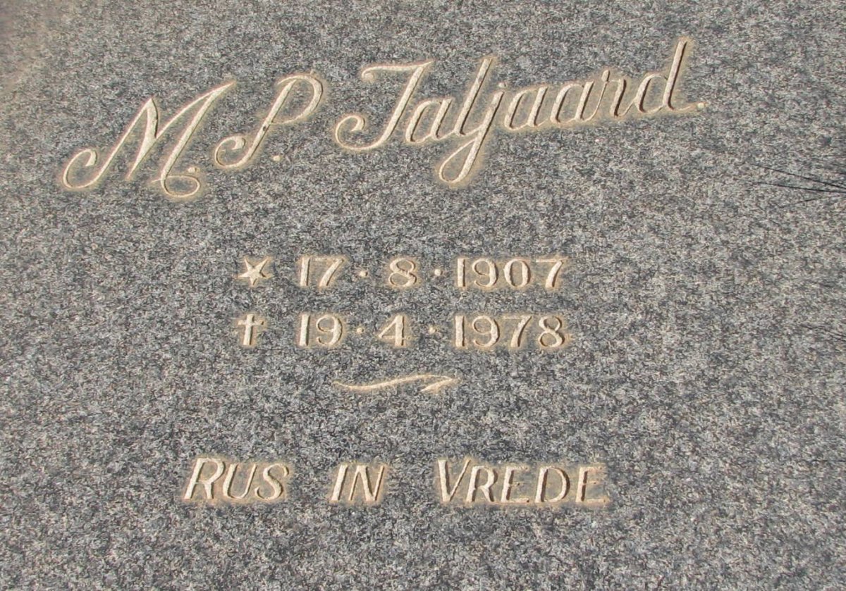 TALJAARD M.P. 1907-1978