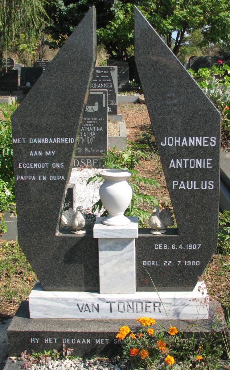 TONDER Johannes Antonie Paulus, van 1907-1980