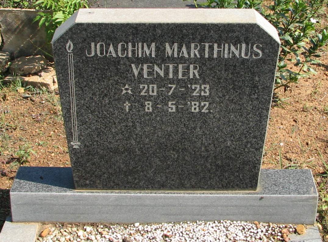 VENTER Joachim Marthinus 1923-1982