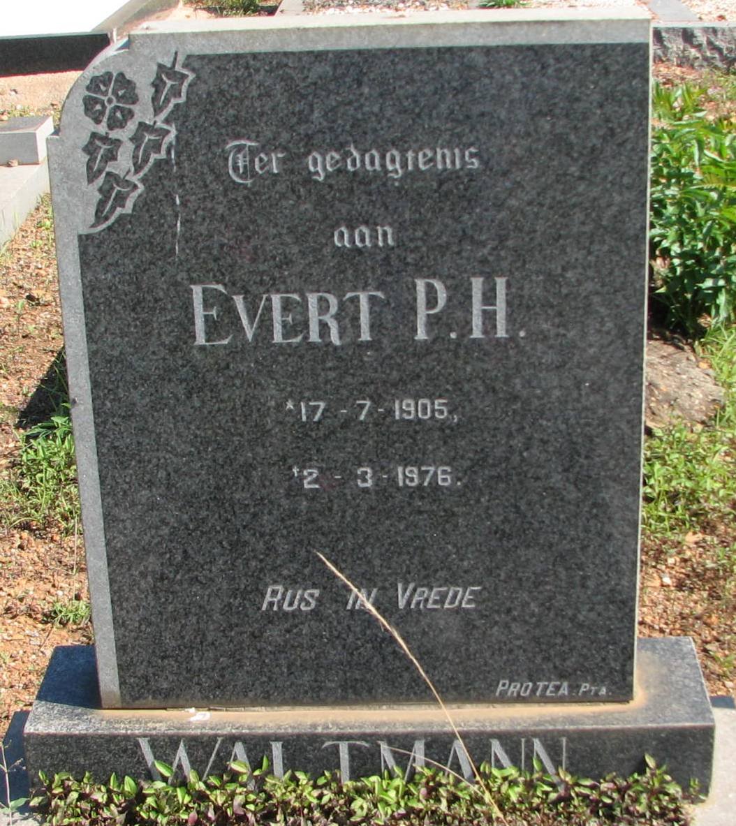 WALTMANN Evert P.H. 1905-1976