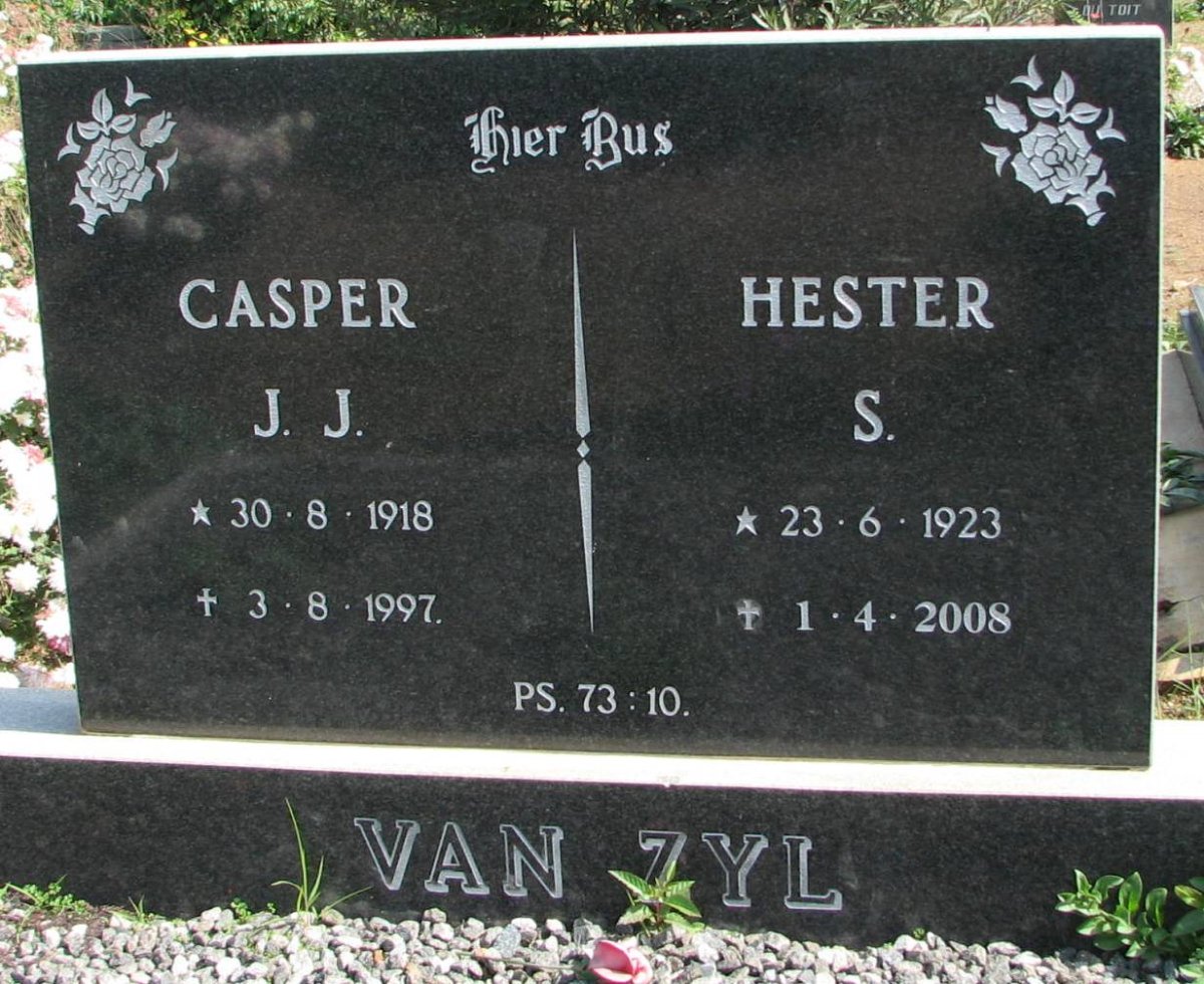 ZYL Casper J.J., van 1918-1997 &amp; Hester S. 1923-2008