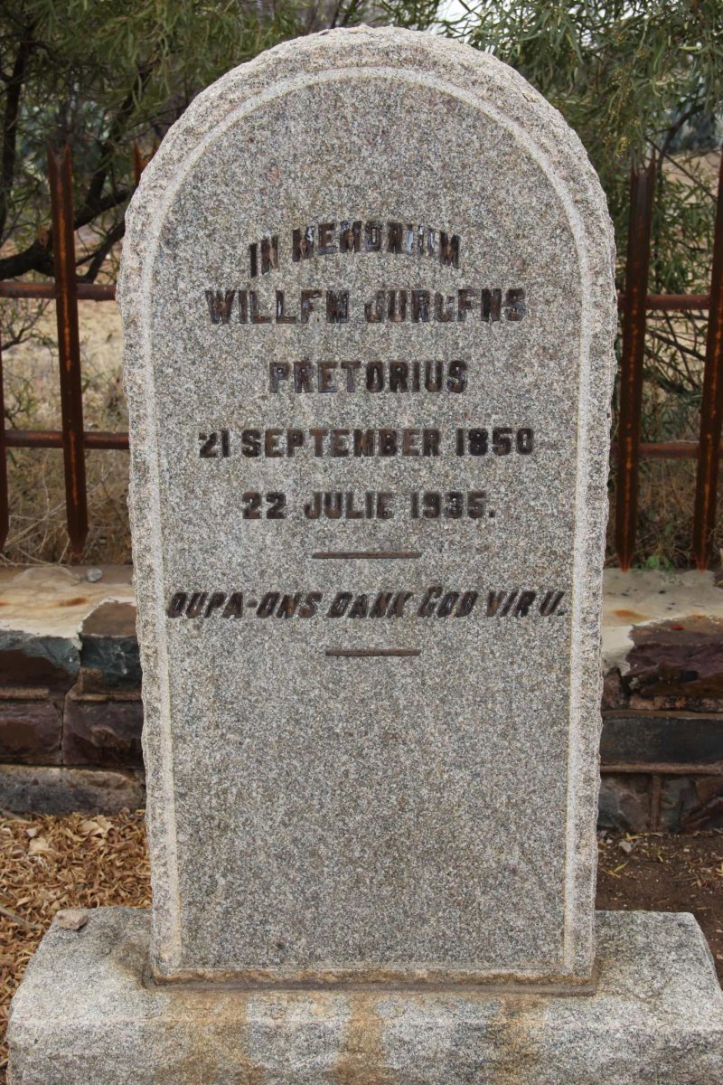 PRETORIUS Willem Jurgens 1850-1935