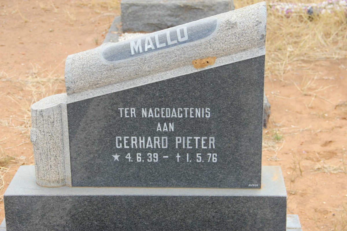 MALLO Gerhard Pieter 1939-1976