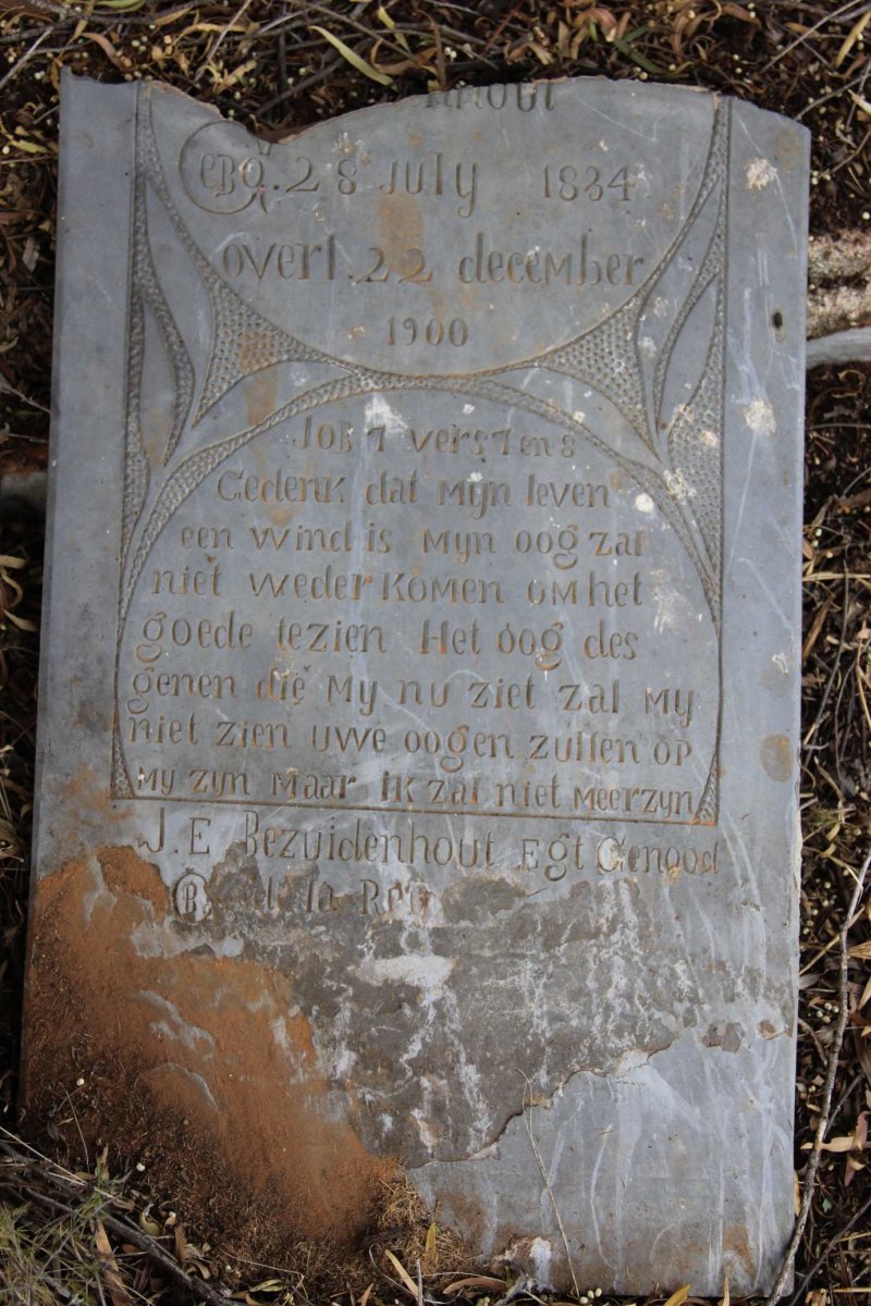 BEZUIDENHOUT ? nee DE LA REY 1834-1900