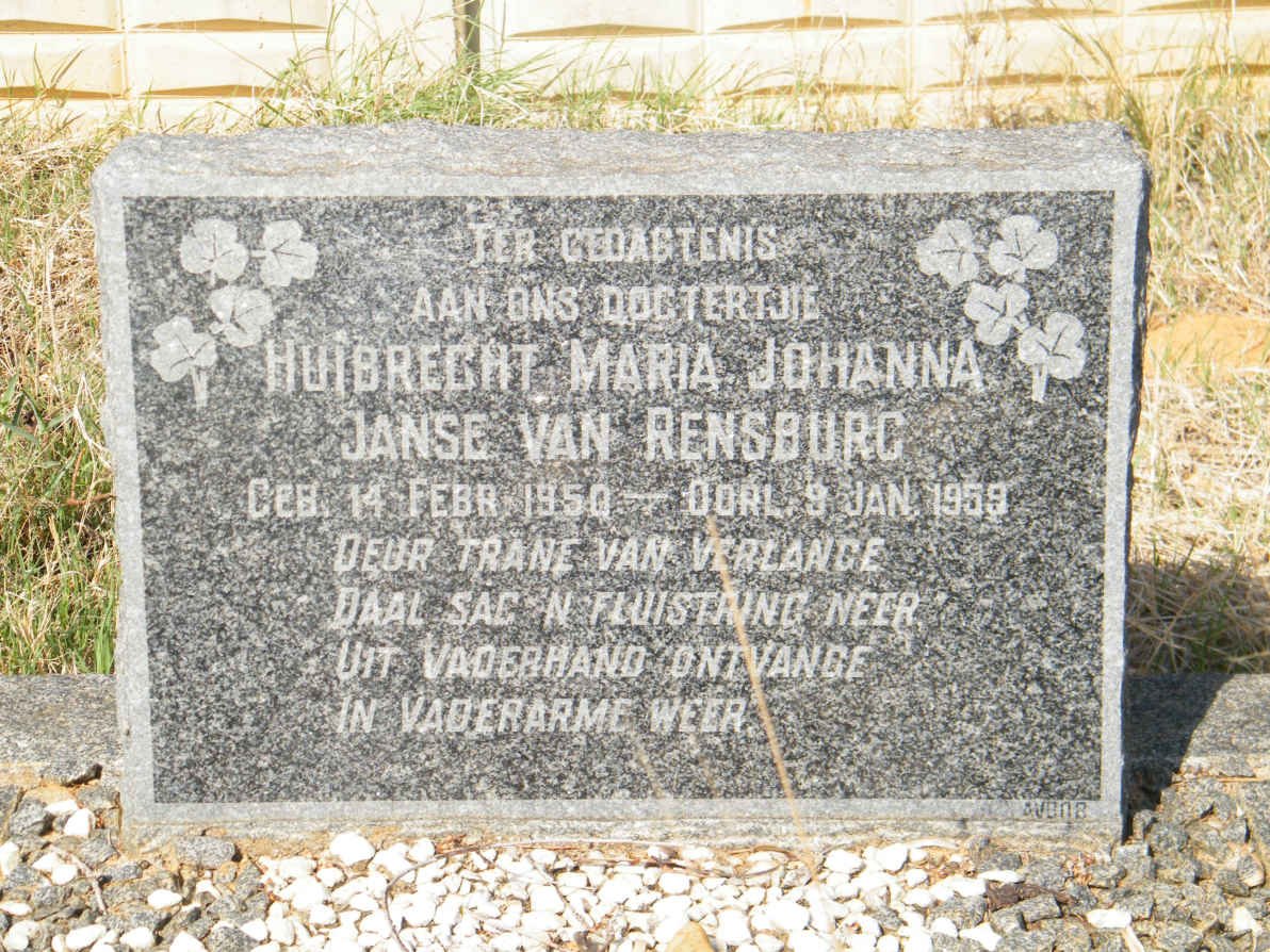 RENSBURG Huibrecht Maria Johanna, Janse van 1950-1959