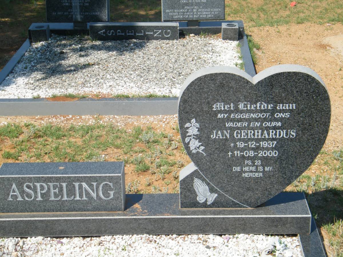 ASPELING Jan Gerhardus 1937-2000