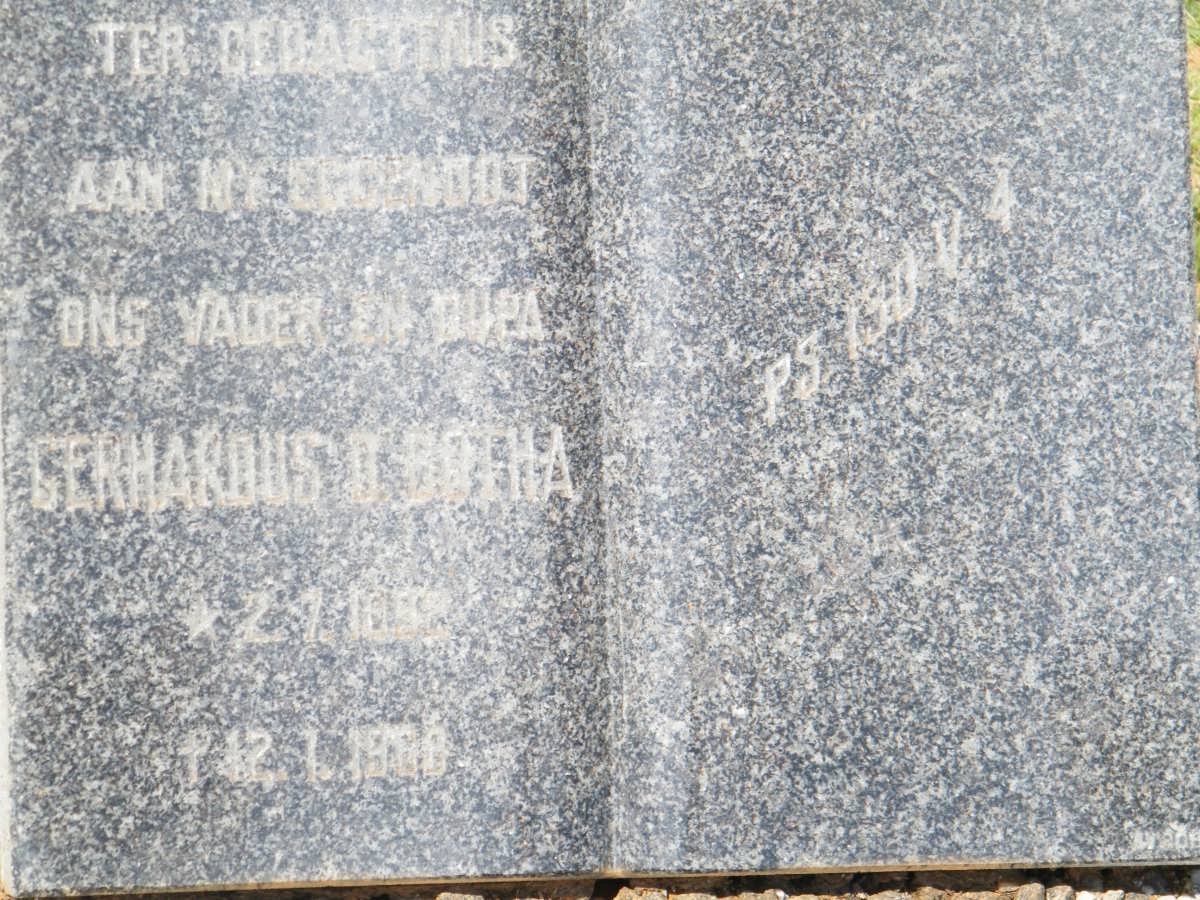 BOTHA Gerhardus D. ?-1988