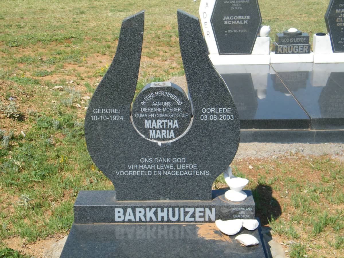 BARKHUIZEN Martha Maria 1924-2003