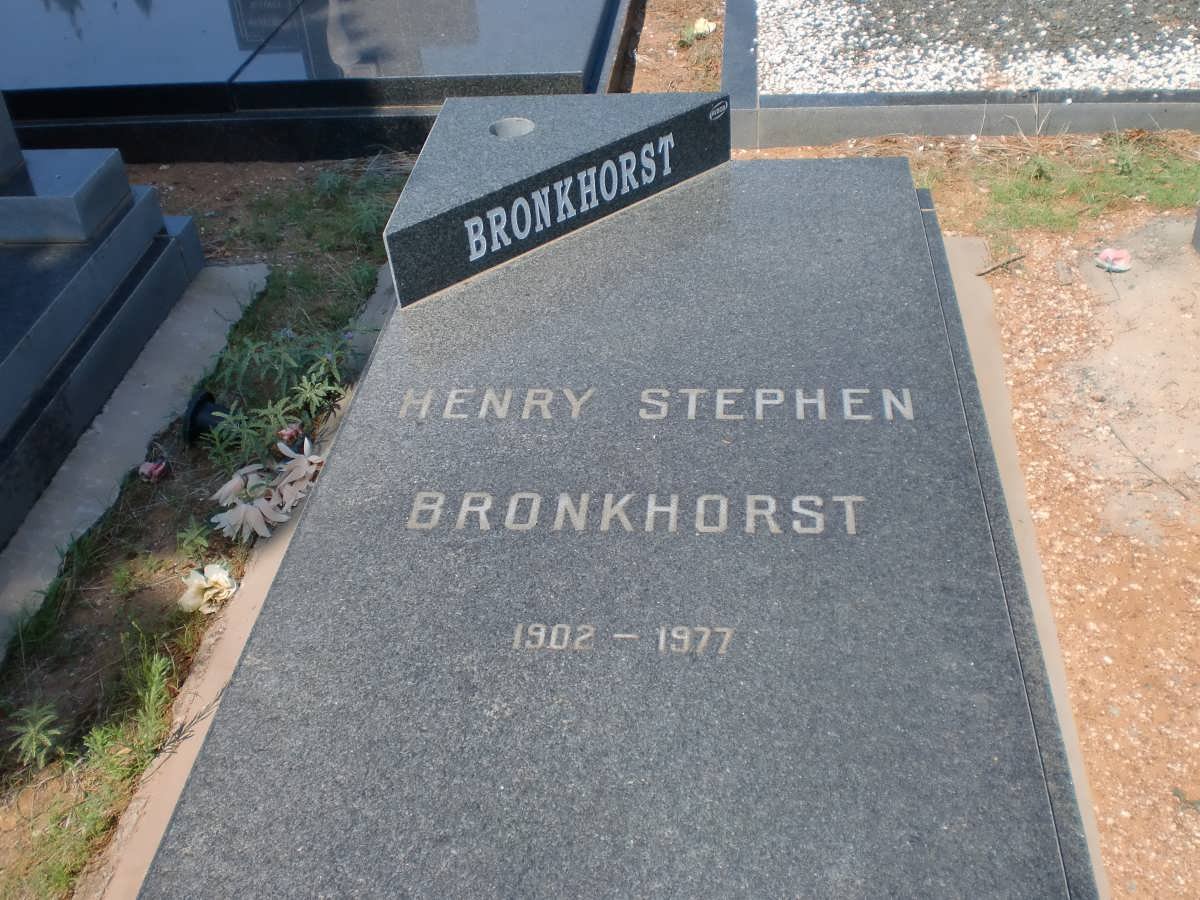 BRONKHORST Henry Stephen 1902-1977
