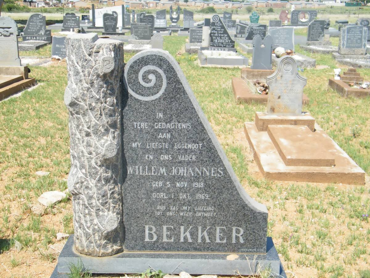 BEKKER Willem Johannes 1918-1969