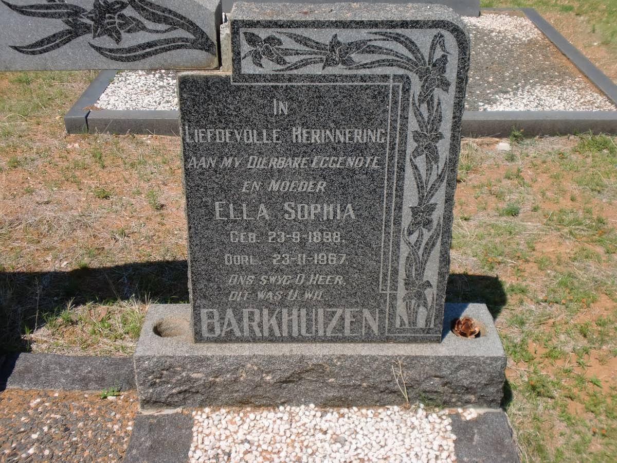 BARKHUIZEN Ella Sophia 1898-1967