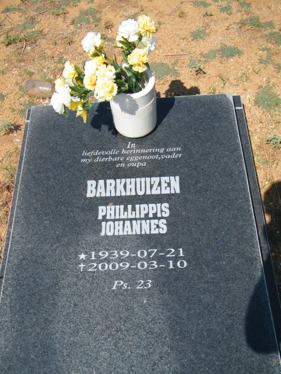 BARKHUIZEN Phillippis Johannes 1939-2009