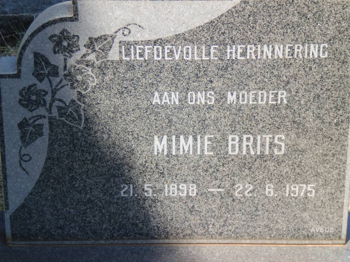 BRITS Mimie 1898-1975