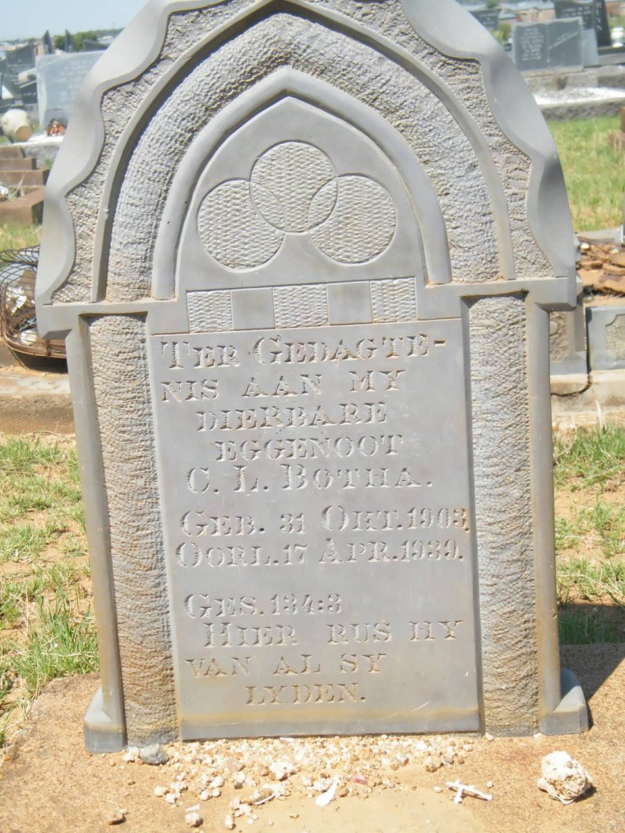 BOTHA C.L. 1903-1939