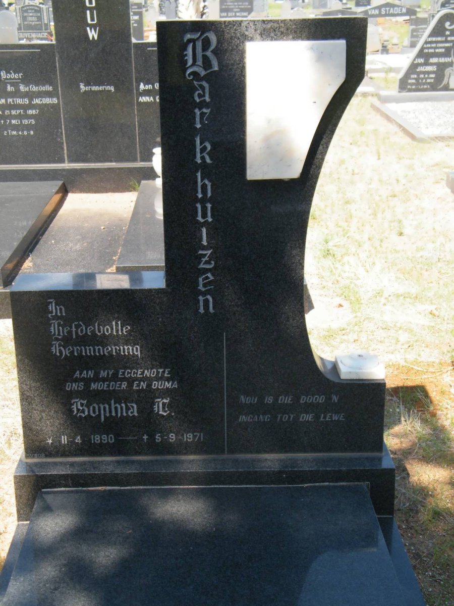 BARKHUIZEN Sophia C. 1890-1971