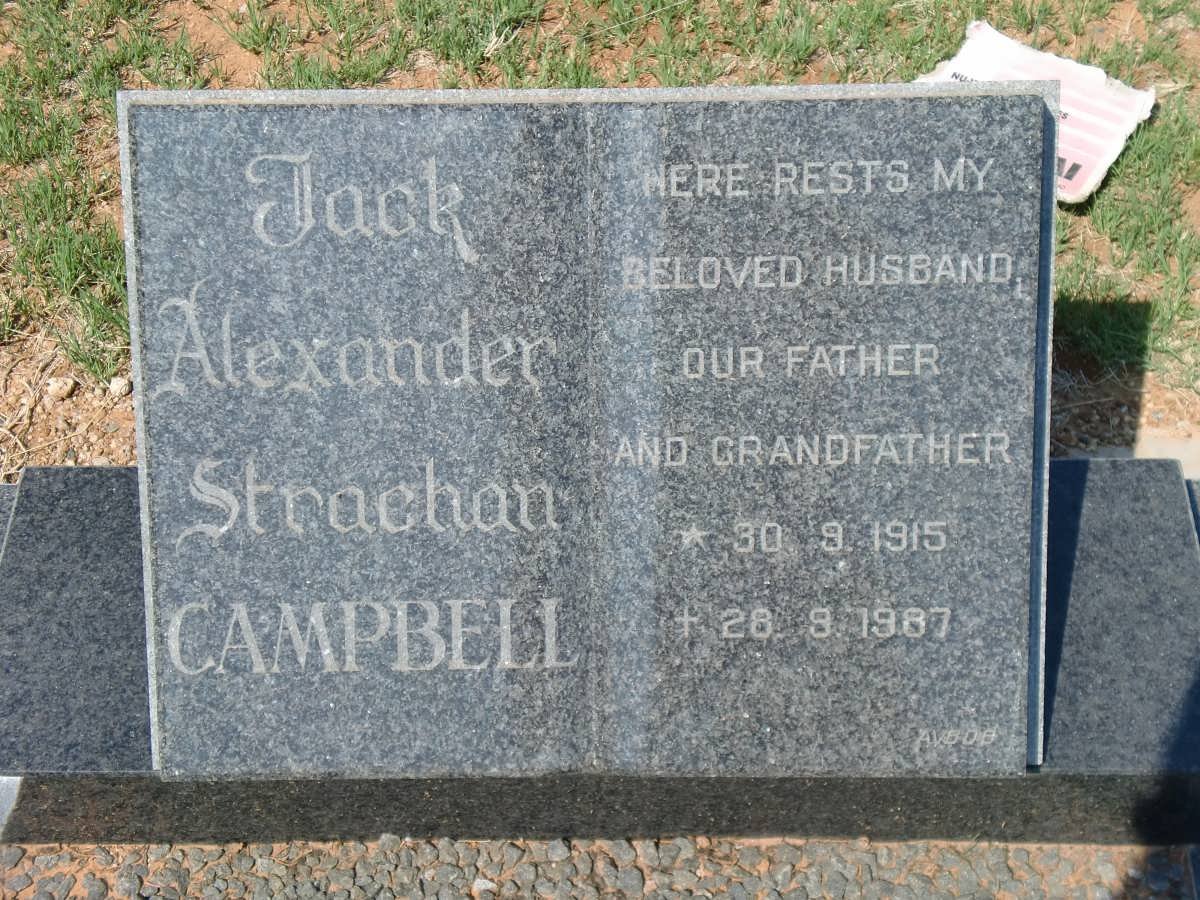 CAMPBELL Jack Alexander Strachan 1915-1987