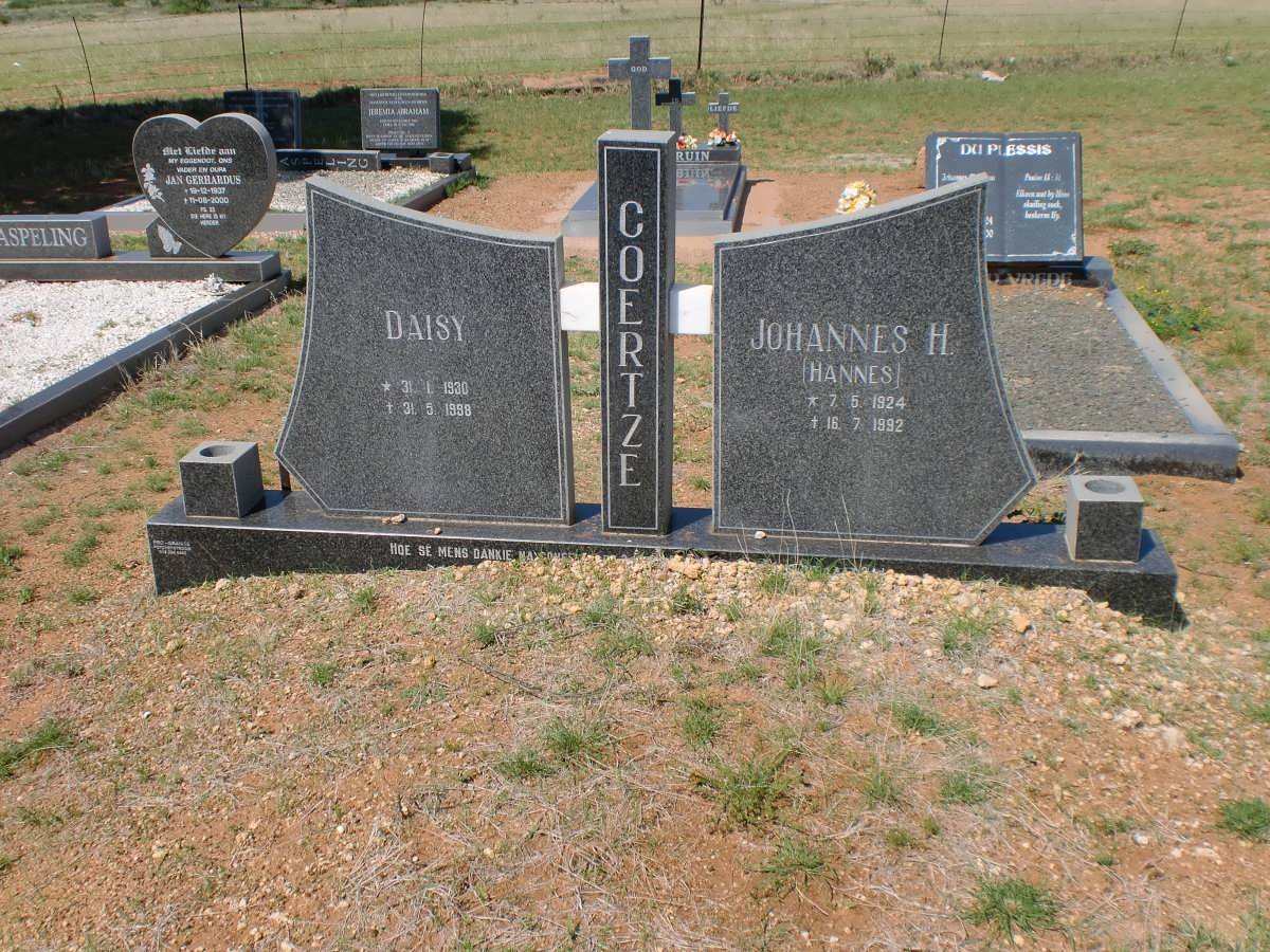 COERTZE Johannes H. 1924-1992 &amp; Daisy 1930-1998