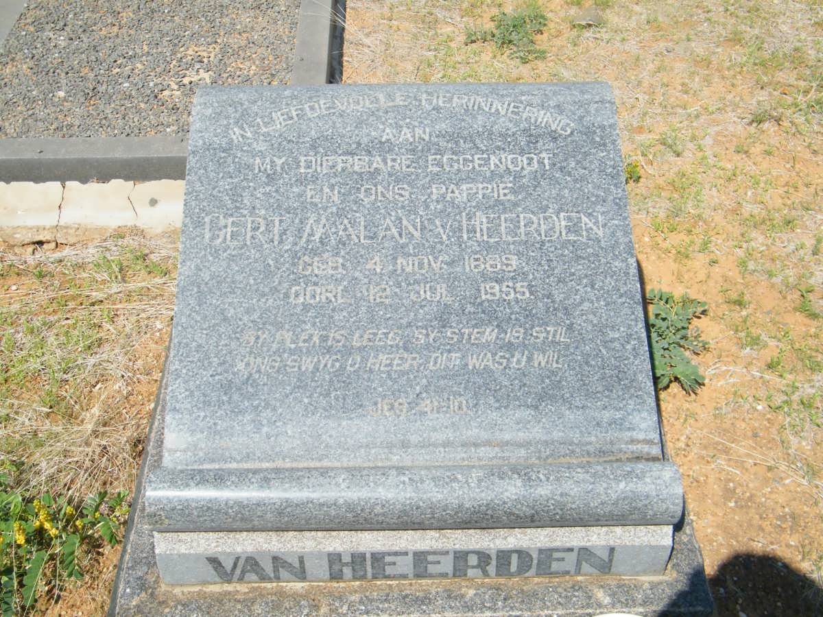 HEERDEN Gert Malan, van 1889-1955