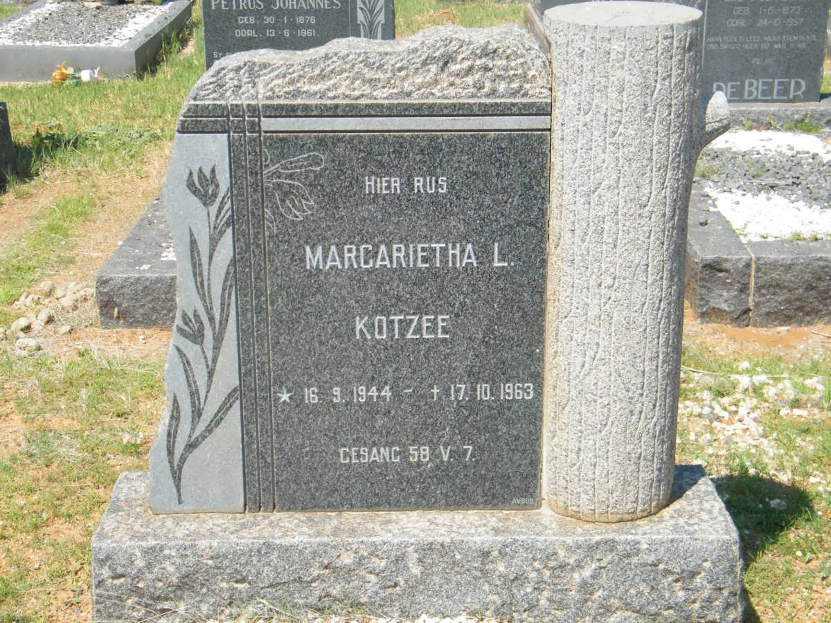KOTZEE Margarietha L. 1944-1963