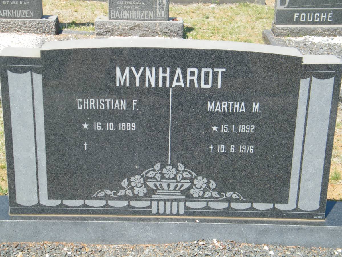 MYNHARDT Christian F. 1889- &amp; Martha M. 1892-1976