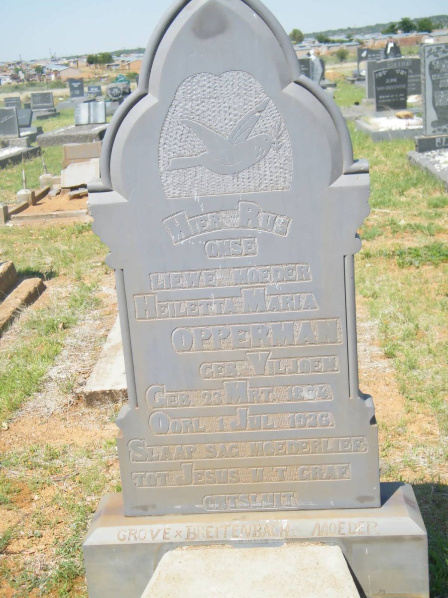 OPPERMAN Heiletta Maria nee VILJOEN 1864-1936
