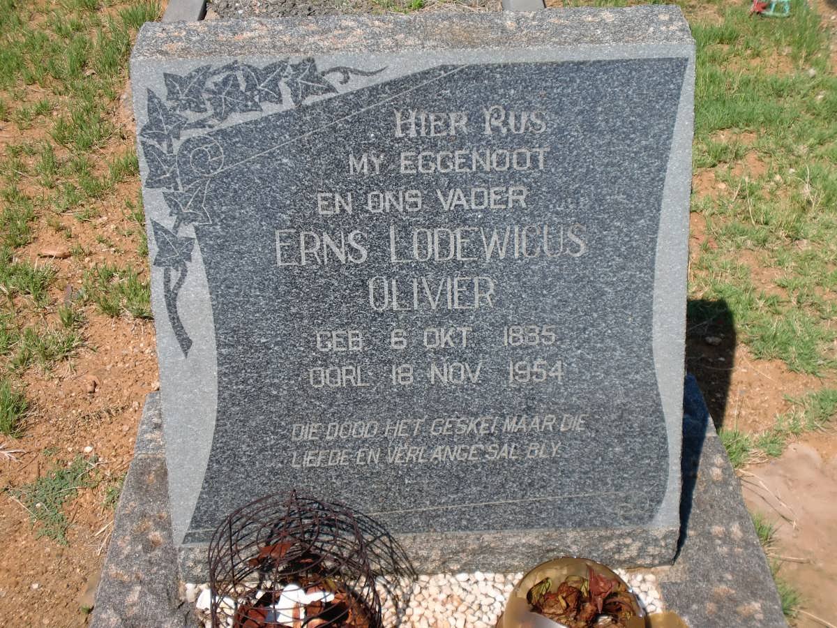 OLIVIER Erns Lodewicus 1885-1954