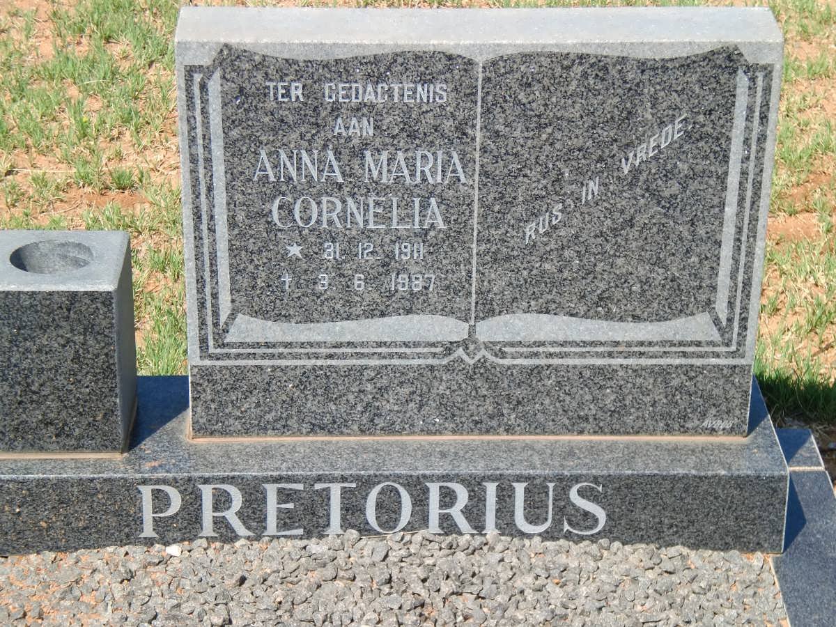 PRETORIUS Anna Maria Cornelia 1911-1987