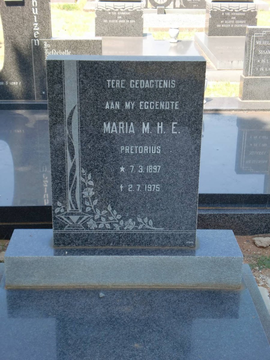 PRETORIUS Maria M.H.E. 1897-1975