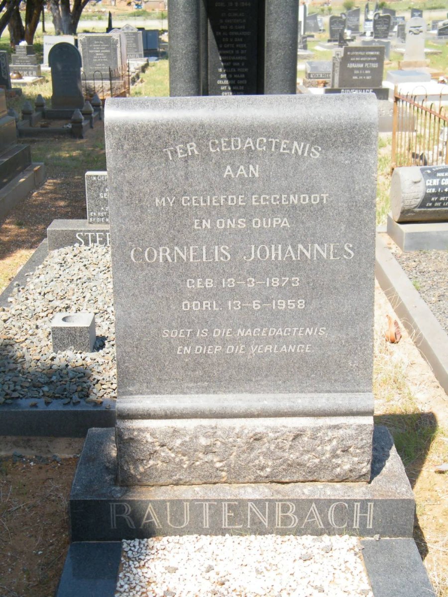 RAUTENBACH Cornelis Johannes 1873-1958