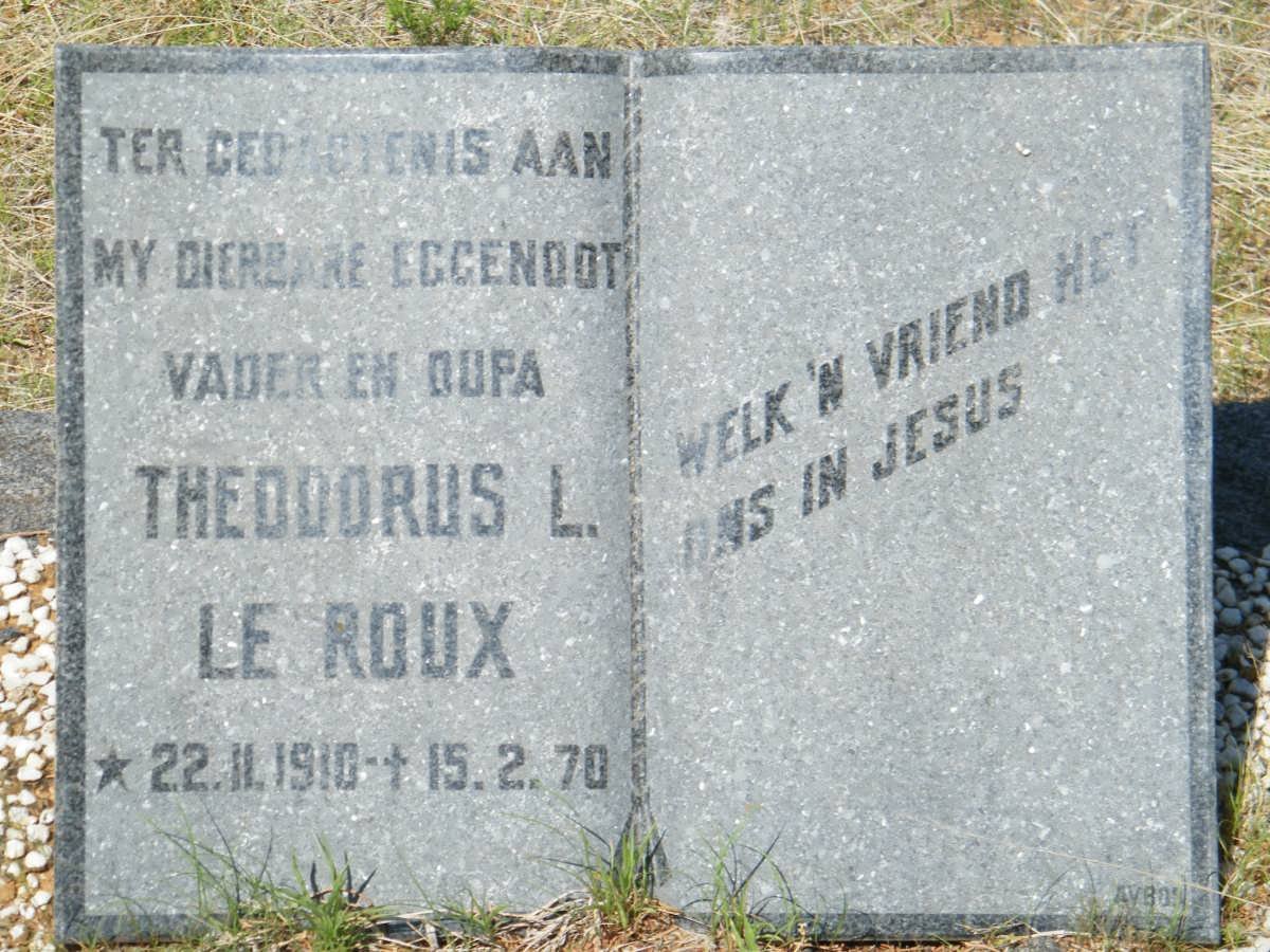 ROUX Theodorus L., le 1910-1970