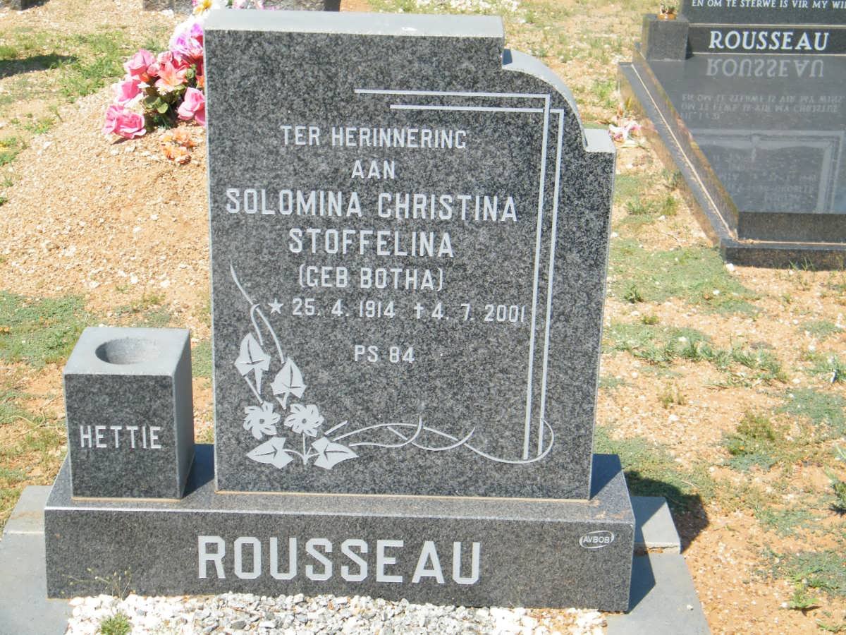ROUSSEAU Solomina Christina Stoffelina nee BOTHA 1914-2001