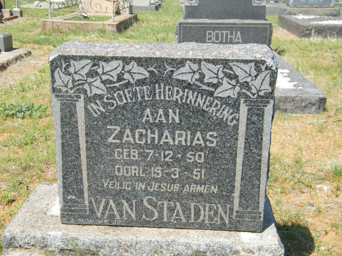 STADEN Zacharias, van 1950-1951