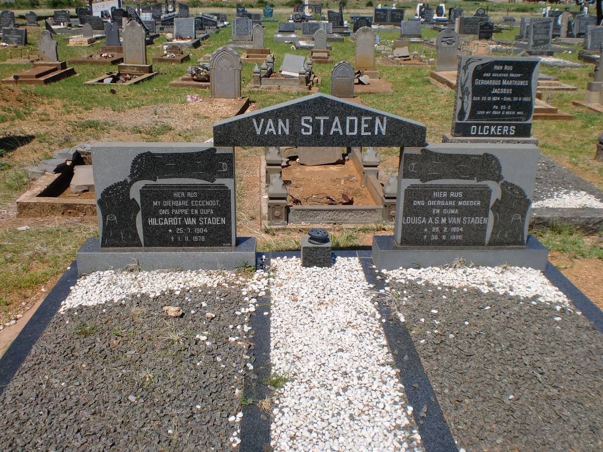 STADEN Hilgardt, van 1904-1978 &amp; Louisa A.S.M 1904-1990