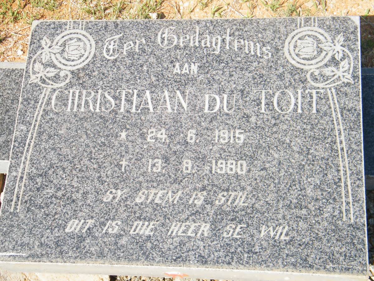 TOIT Christiaan, du 1915-1980