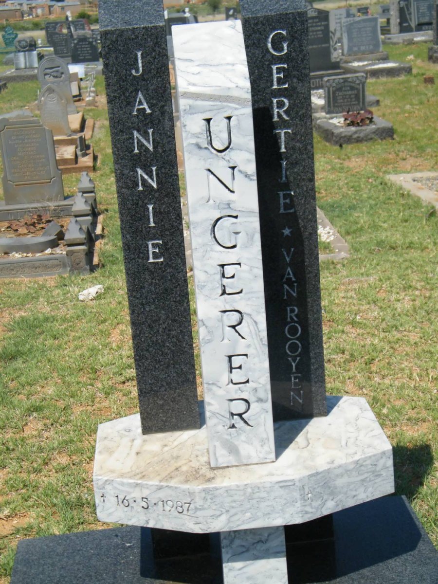 UNGERER Jannie -1987 :: VAN ROOYEN Gertie