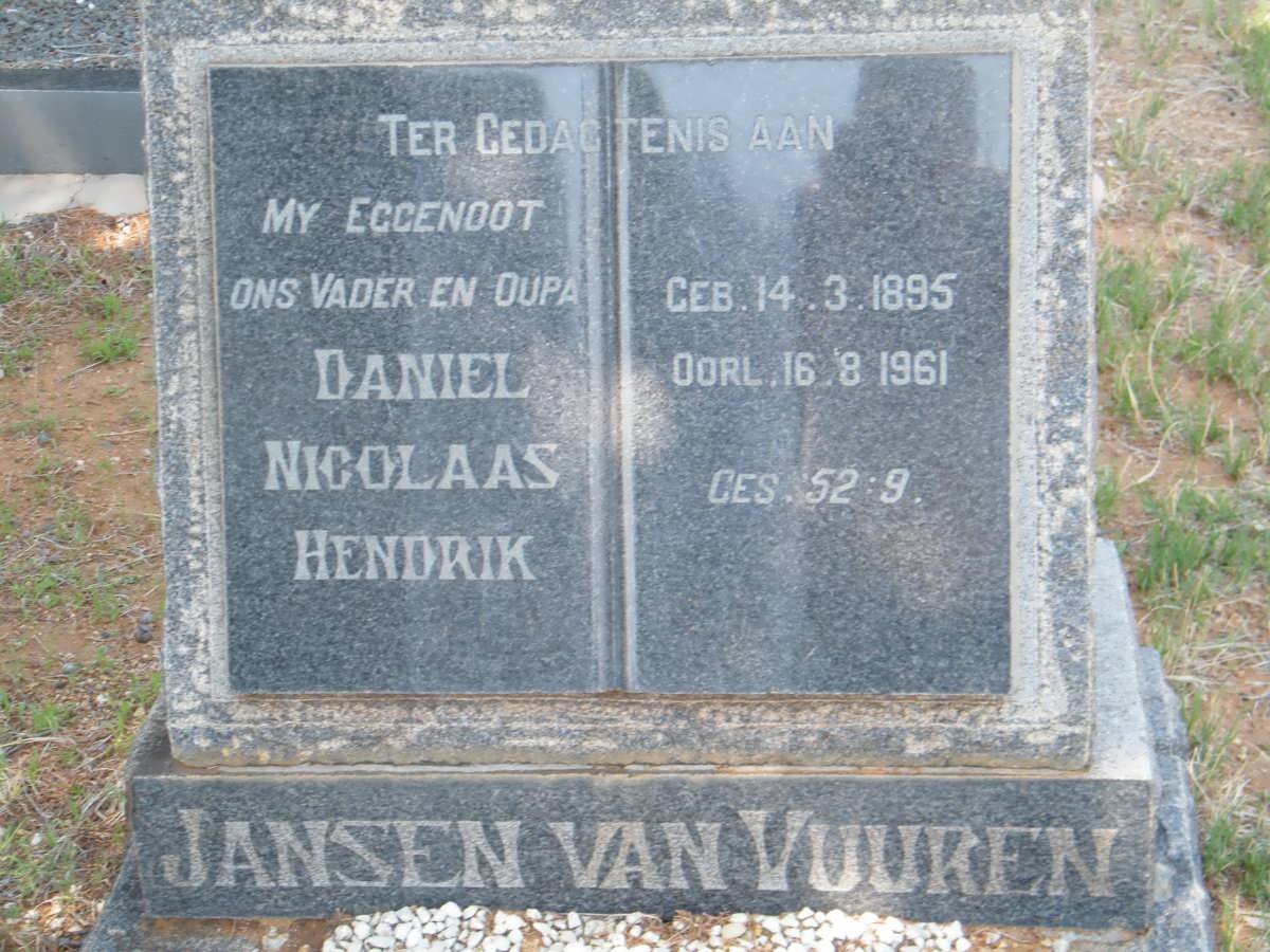 VUUREN Daniel Nicholaas Hendrik, Jansen van 1895-1961