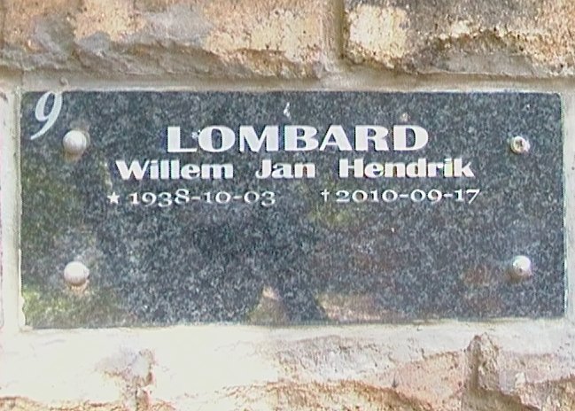 LOMBARD Willem Jan Hendrik 1938-2010