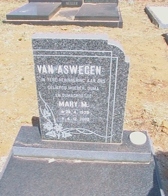 ASWEGEN Mary M., van 1920-2002
