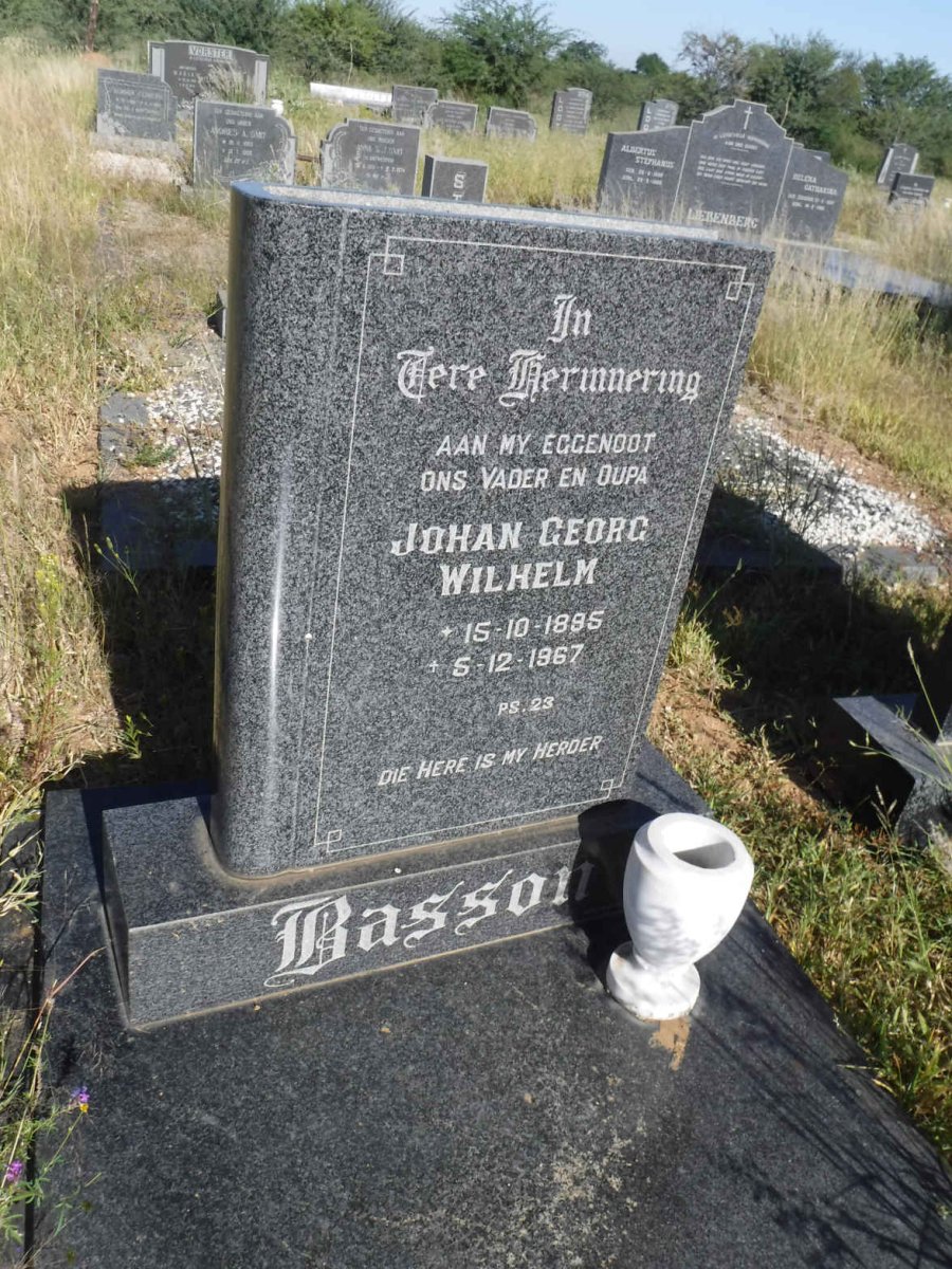BASSON Johan Georg Wilhelm 1895-1967